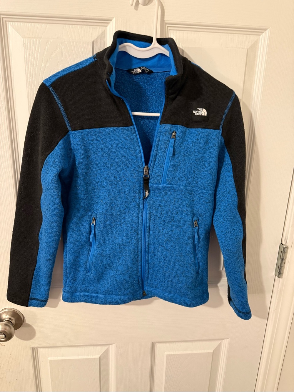 The North Face Kids Blue and Black Full-Zip Fleece Jacket